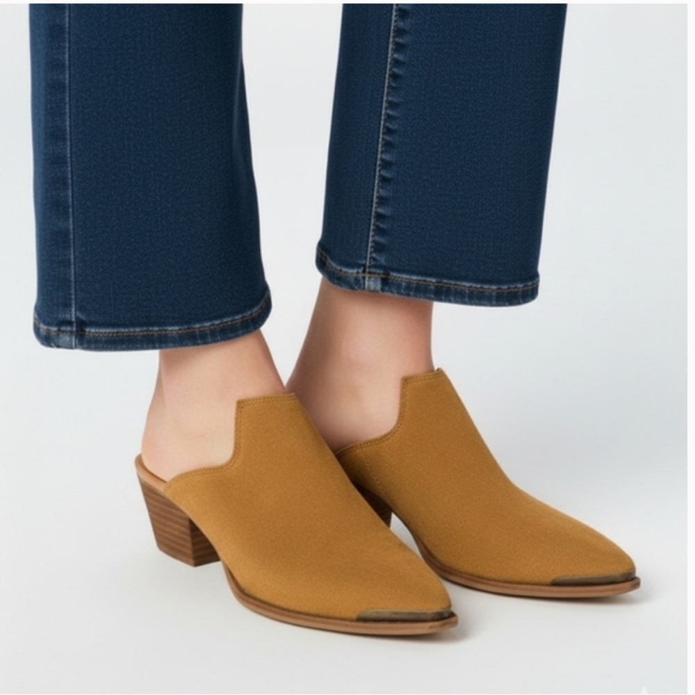Tan‎ Suede Slip-On Mules